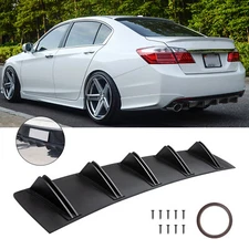 For Honda Accord Civic Rear Lip Bumper Diffuser Shark Fin Spoiler Splitter Wing