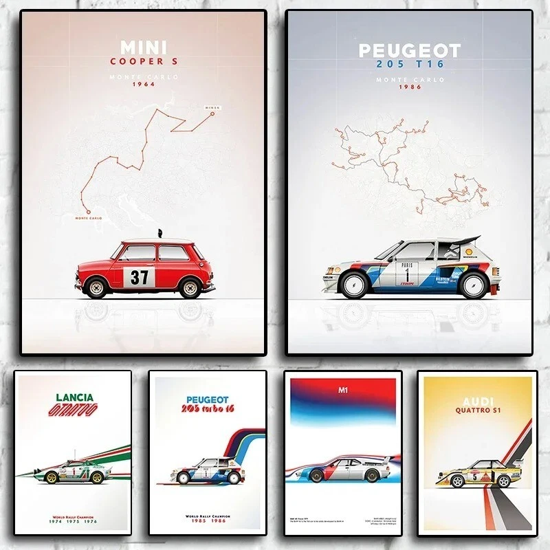 Generations of Audi Quattro Poster Print | Wall Art | Car Picture - Image 2 of 4