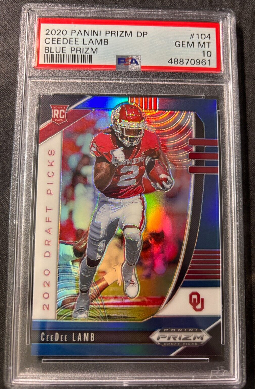 CeeDee Lamb Panini Prizm Draft Picks #104 Blue