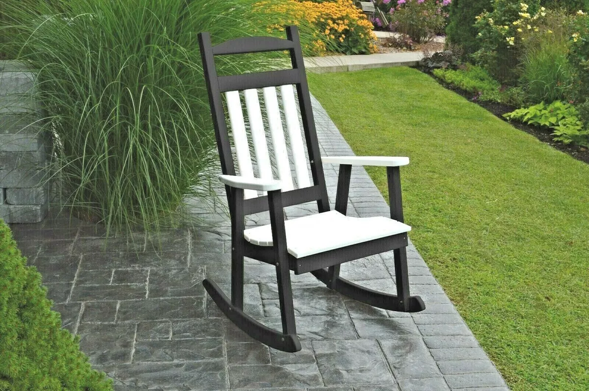 Poly Rocking Chair Multiple Colors with White Amish Made USA