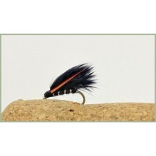12 pack of MINI Cormorant Trout Flies, MINI Black Cormorant flies, Size 12