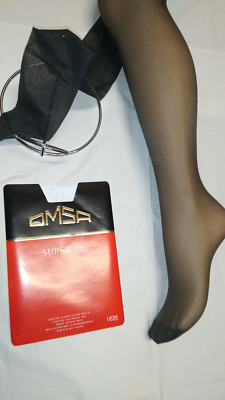 Gr. 1 Smoke Strumpfhose Omsa Super 20 matt Stretch FEINSTRUMPFHOSE TIGHTS