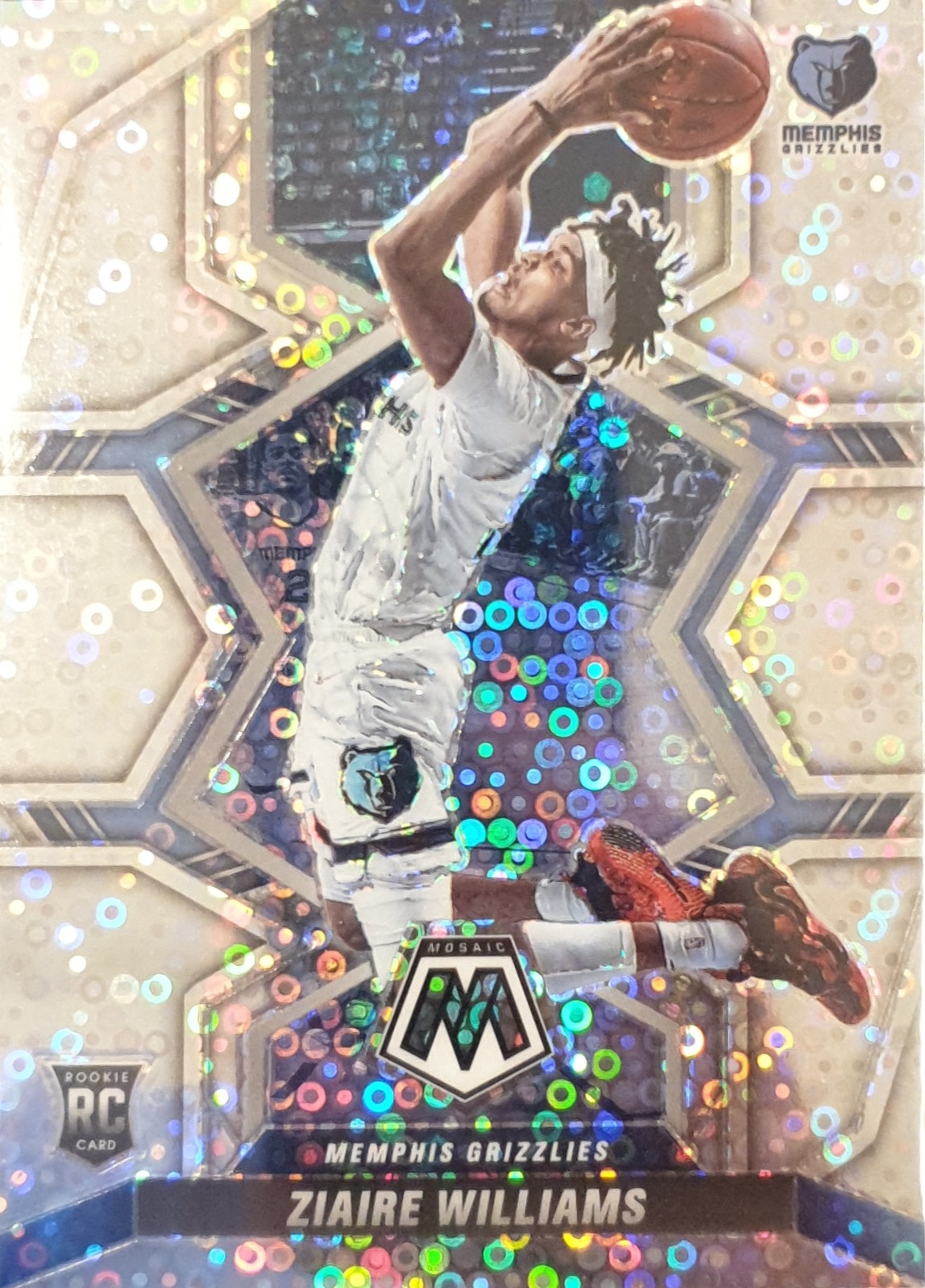 2021 Panini Mosaic #216 Ziaire Williams Fast Break Silver Mosaic