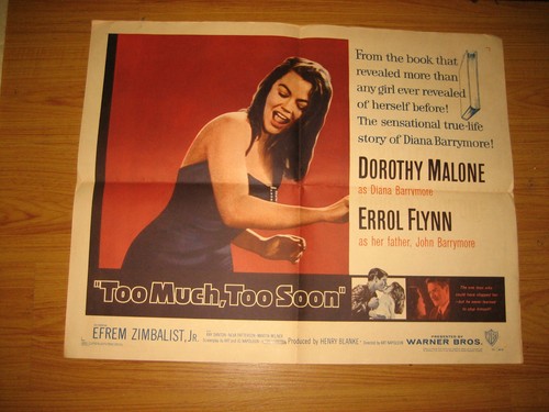 Too Much, Too Soon Original 1/2sh Movie Poster 
