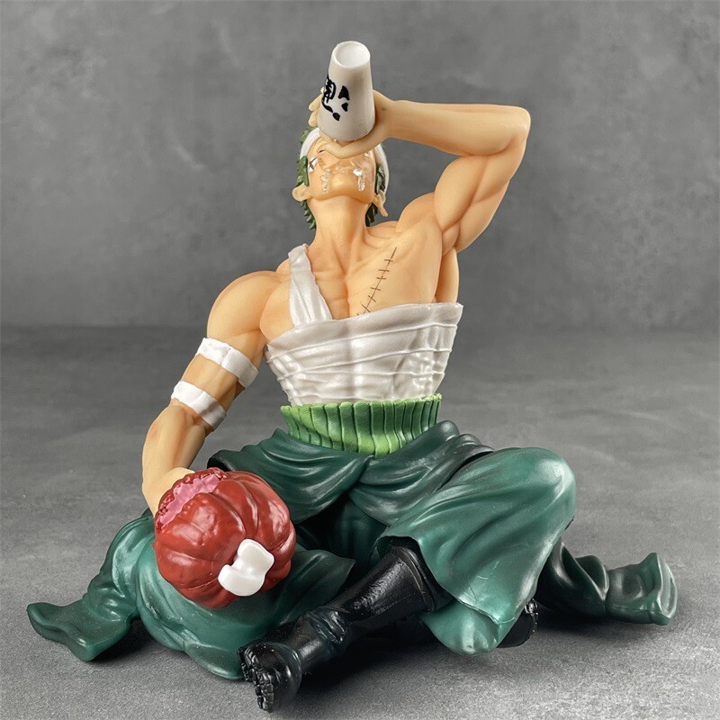 Cazador de piratas Lorenor Zorro One Piece Anime Figura Estatua Modelo Coleccionista 15 cm DE