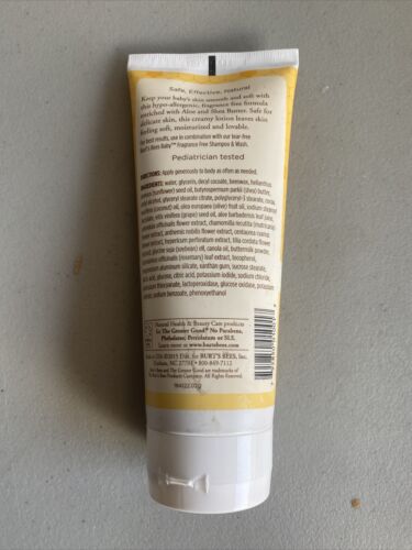 Burt's Bees Baby Nourishing Lotion Fragrance Free 98.9% Natural NEW Sealed - Picture 2 of 2