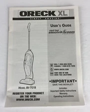 USERS GUIDE MANUAL ORECK XL CORD-FREE ELECTRIC QUICK STICK VACUUM MODEL AV-701B