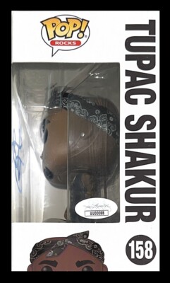 SNOOP DOGG SIGNED TUPAC SHAKUR 2PAC FUNKO POP TOY #158 WITH JSA
