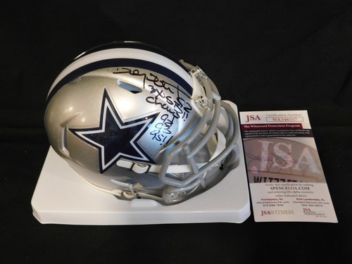 Tony Tolbert Signed Autographed Dallas Cowboys Speed Mini Helmet Champs JSA COA