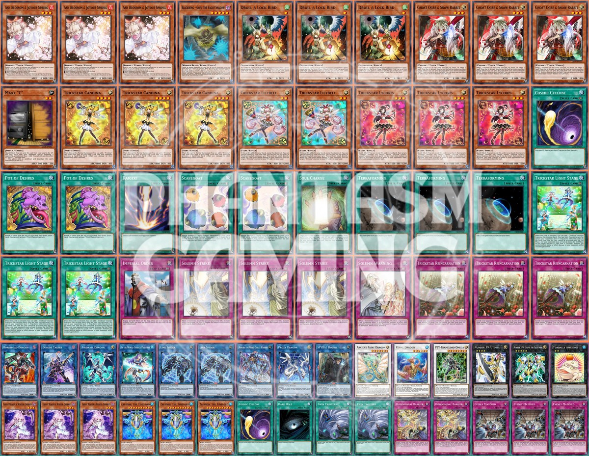 yugioh trickstar deck list Yu-Gi-Oh! Cards Complete with Ultra Pro Sleeves and Deck Box Tournament Ready Master Duel Links Toys & Games Need help making this Trickstar