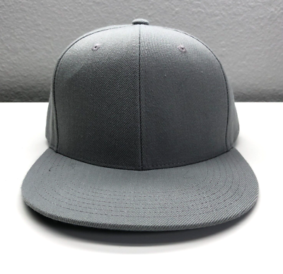 Access Premium Headwear Baseball Cap Plain Gray Mens OSFM Snapback