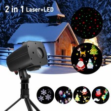 2 in 1 Holiday Decoration LED Projector Light Outdoor Landscape Rotating