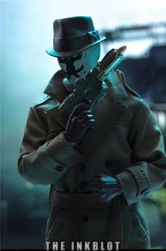 Filix Toys THE TINKBLOT Rorschach Walter Kovacs 6in Aktion Figur Puppe AUF LAGER - Bild 6 von 6
