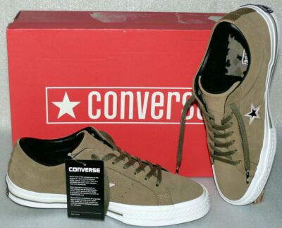 Converse 161167C ONE STAR OX Suede Leder Schuhe Sneaker Boots 41,5 Khaki Weiß