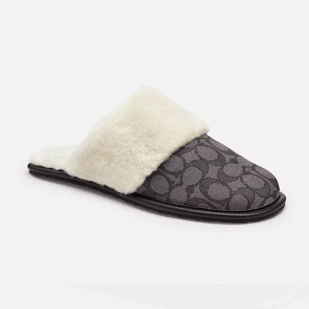 NWT Coach Zena Slipper In Signature Jacquard size US7 | eBay