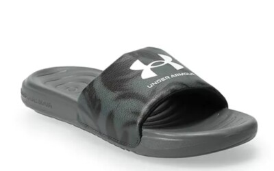 Under Armour Ansa Fixed slides shoes sandals flip flops NWT womens 9 black gray
