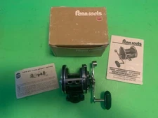 VINTAGE PENN JIGMASTER 506HS FISHING REEL WITH NEWELL REEL BASE & CLAMP + BOX