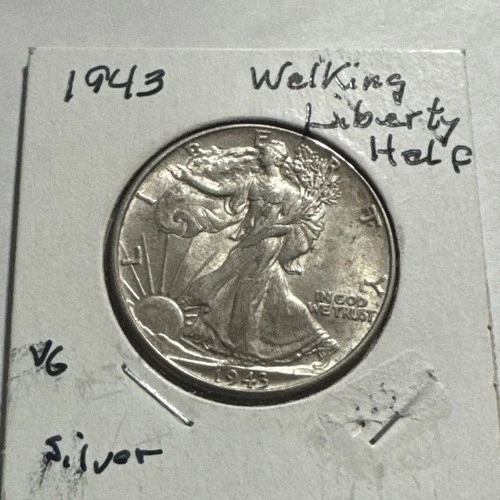 Choice BU - 1943 Walking Liberty Half Dollar - 90% Silver - Uncirculated Unc