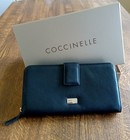 Coccinelle Soft Black Leather Purse Wallet Hand Made in Italy Brand New