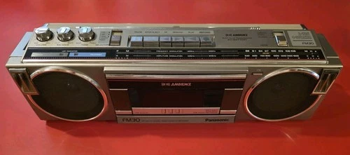 Panasonic RX-FM30 2-Way 4Speaker AM FM Stereo Cassette Recorder Boombox *Read*
