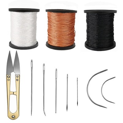 Fbshicung Upholstery Repair Sewing Thread Kit and Heavy Duty Household Hand N...