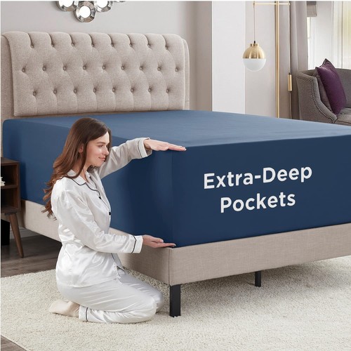 Empyrean Bedding King Spannbettlaken tiefe Taschen - extra tiefe Spannbettlaken King - Bild 3 von 9