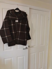 Zara Super Smart Goregous Brown/Cream  Scarf Coatidgan RRP�69.99