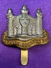 Genuine WW1/2 The Cambridgeshire Regiment Bimetal Cap Badge w/slider