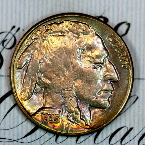 * 1935-S * SOLID+ GEM BU MS BUFFALO NICKEL * FROM ORIGINAL COLLECTION