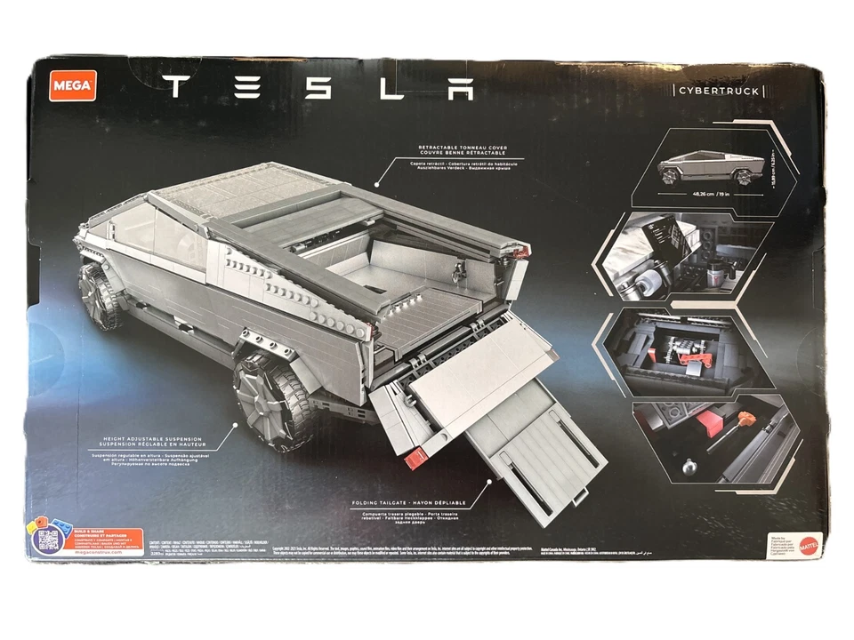 Mega Construx Tesla Cybertruck GWW84 3283 Pieces Brand New & Factory Sealed! - Image 2 of 4