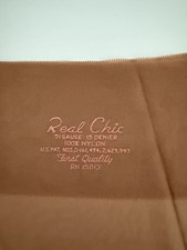 Vintage Real Chic Seamed Flat Knit Stockings 15 Denier 33 Inches Long