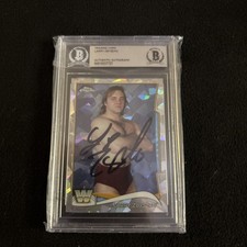 LARRY ZBYSZKO WWE LEGEND AUTHENTIC HAND SIGNED AUTOGRAPHED CARD BECKETT