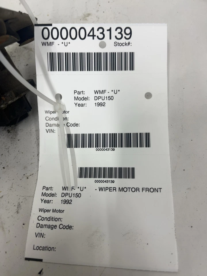 Dodge Pick Up D150 150 1992 motor limpiaparabrisas delantero Foto 4 de 4