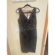 Ralph Lauren Black lacy dress size 6 NWT