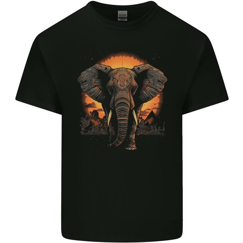 CottonCloud Ink Elefante T-Shirt da Donna Vacanza Elefanti Zoo, Colore:Bianco, Dimensione:XS