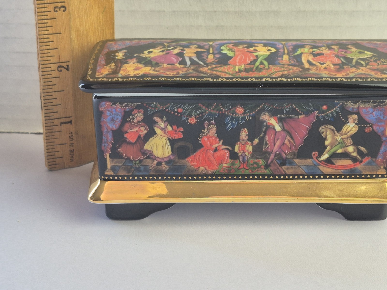 Nutcracker Russian Ballet Music Box Ardleigh Elliott Sons 1991 Heirloom Trinket
