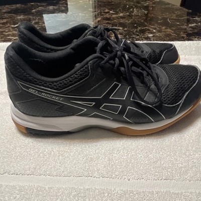 ASICS Gel-Rocket Volleyball Shoes Black White Gum Multi-Color Athletic Footwear