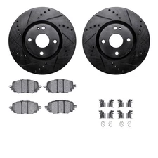 For Mazda MX-5 Miata 16-23 Drilled & Slotted Front Brake Kit w Euro Ceramic Pads