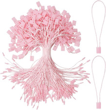 1000Pcs Hang Tag String 7 Inch Nylon String Snap Lock Pin Loop Fastener Hook Tie