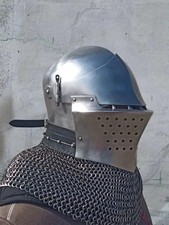 Knight Chainmail Helmet 18 Gauge Medieval Steel SCA LARP Cosplay Armor