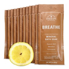 Village Naturals Therapy Breathe Concentrated Mineral Bath Soak, Lemon Mint, ...