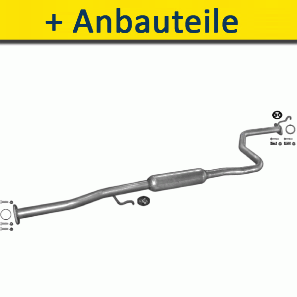 Mitteltopf Auspuff+ FüR Honda Civic 1.4 75-90/90PS 1996-2001-image