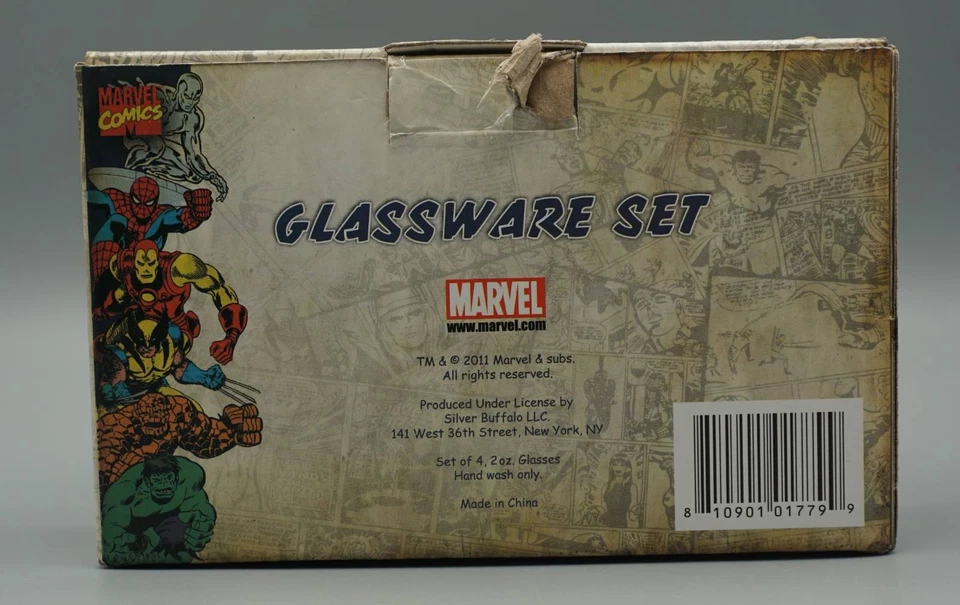 Высокие рюмки Marvel Comics: Cap America, Hulk, Iron Man, Wolvie (коробка iss)-zi5e - Изображение 2 из 3