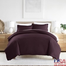 2-Piece Duvet Cover Set Microfiber Twin XL Shams Soft Hypoallergenic Easy Care