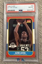 1986 FLEER BASKETBALL #64 ALTON LISTER PSA 8 NM MINT NICE