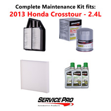 2013 Honda Crosstour 2.4l Complete Oil Air Cabin Filter Kit 0w-20 2013 Honda Crosstour 2.4l Complete Oil Air Cabin Filter Kit 0w-20