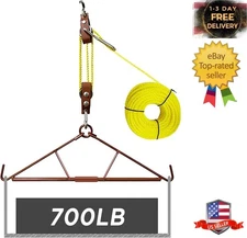Game Hoist Gambrel with 700LB Capacity Deer Hanger and Elk Dual Pulley Hoist Lif