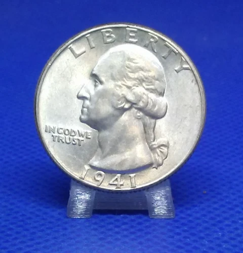 Washington Silver Quarter. 1941 P. Gem BU