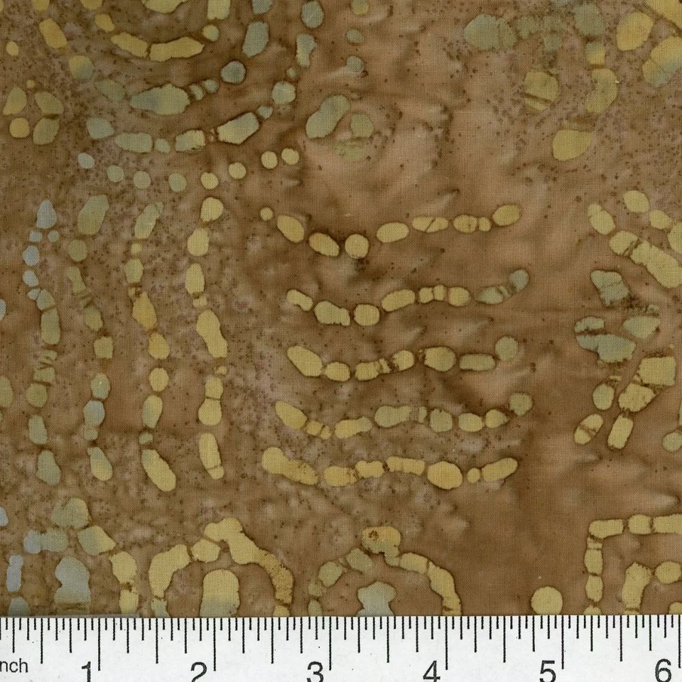 6 yds Batik 100% Cotton Print Fabric - Brown - Image 2 of 2