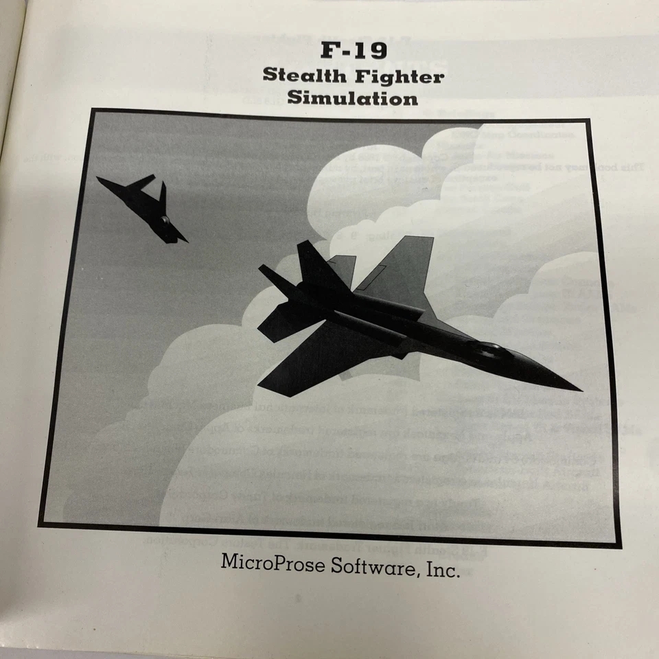 Atari F-19 STEALTH FIGHTER BOOKLET 1988 MicroProse software PUBLISHER. - Image 2 of 4